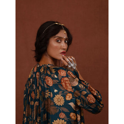 Chokhi Chorri Navy Blue Purnima Kurta (Set of 3)