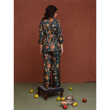 Chokhi Chorri Navy Blue Purnima Co-ord (Set of 3)