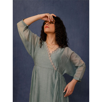Chokhi Chorri Green Kyra Kurta (Set of 3)