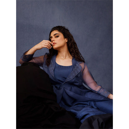 Chokhi Chorri Navy Blue Cyra Jacket (Set of 3)