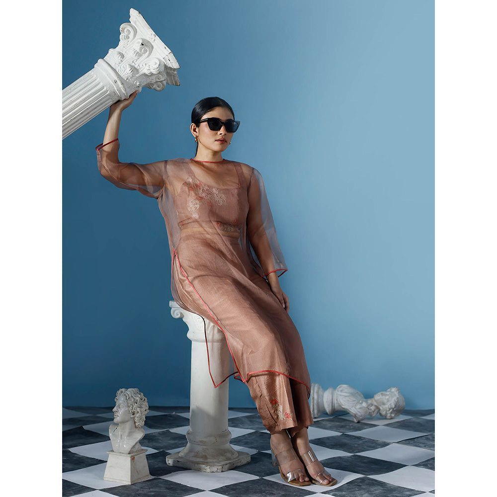 Chokhi Chorri Maria Kurta with Pant and Crop Top (Set of 3)