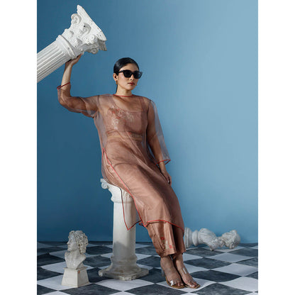 Chokhi Chorri Maria Kurta with Pant and Crop Top (Set of 3)