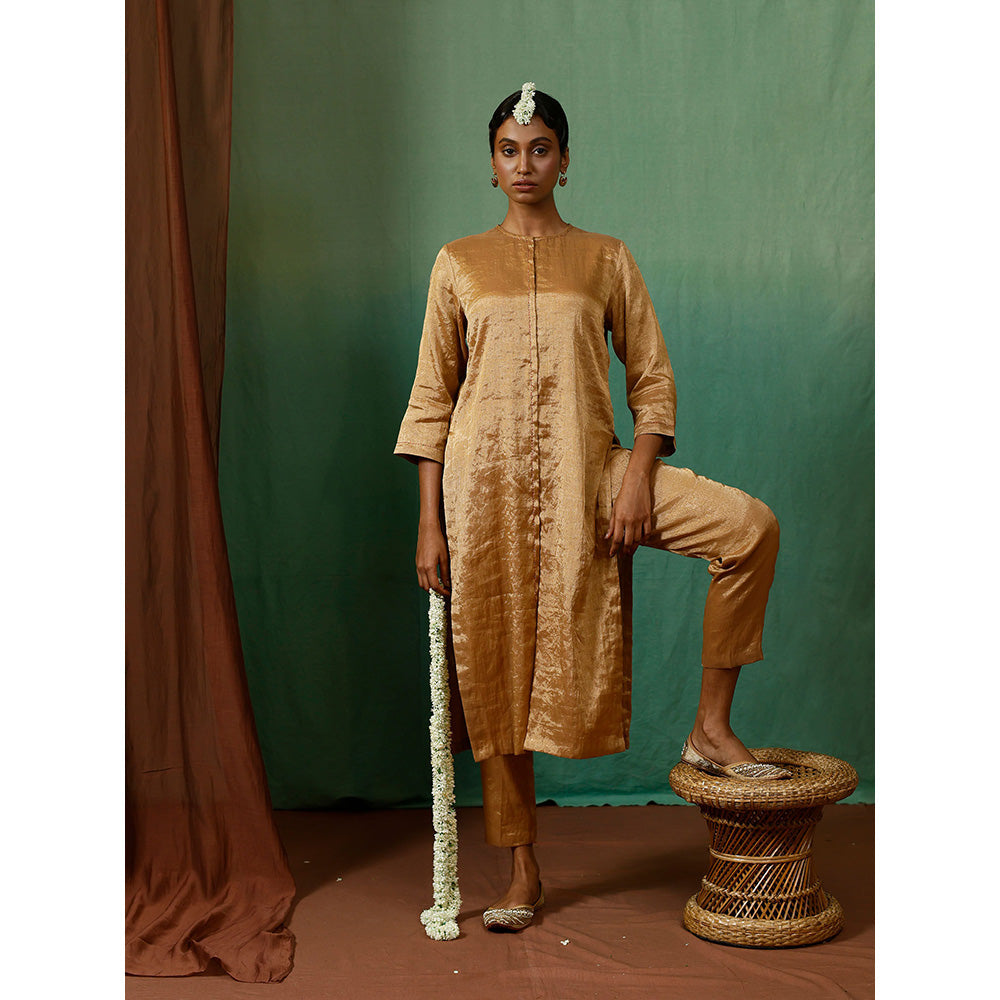 Chokhi Chorri Beige Kurta With Pant (Set of 2)