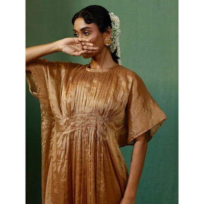 Chokhi Chorri Copper Dress With Slip (Set of 2)