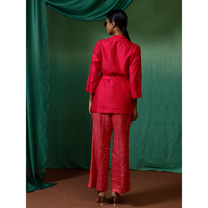 Chokhi Chorri Pink Top And Pant Coord (Set of 2)