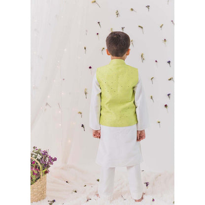 Chotibuti Sequin Green Kurta with Pant and Jacket