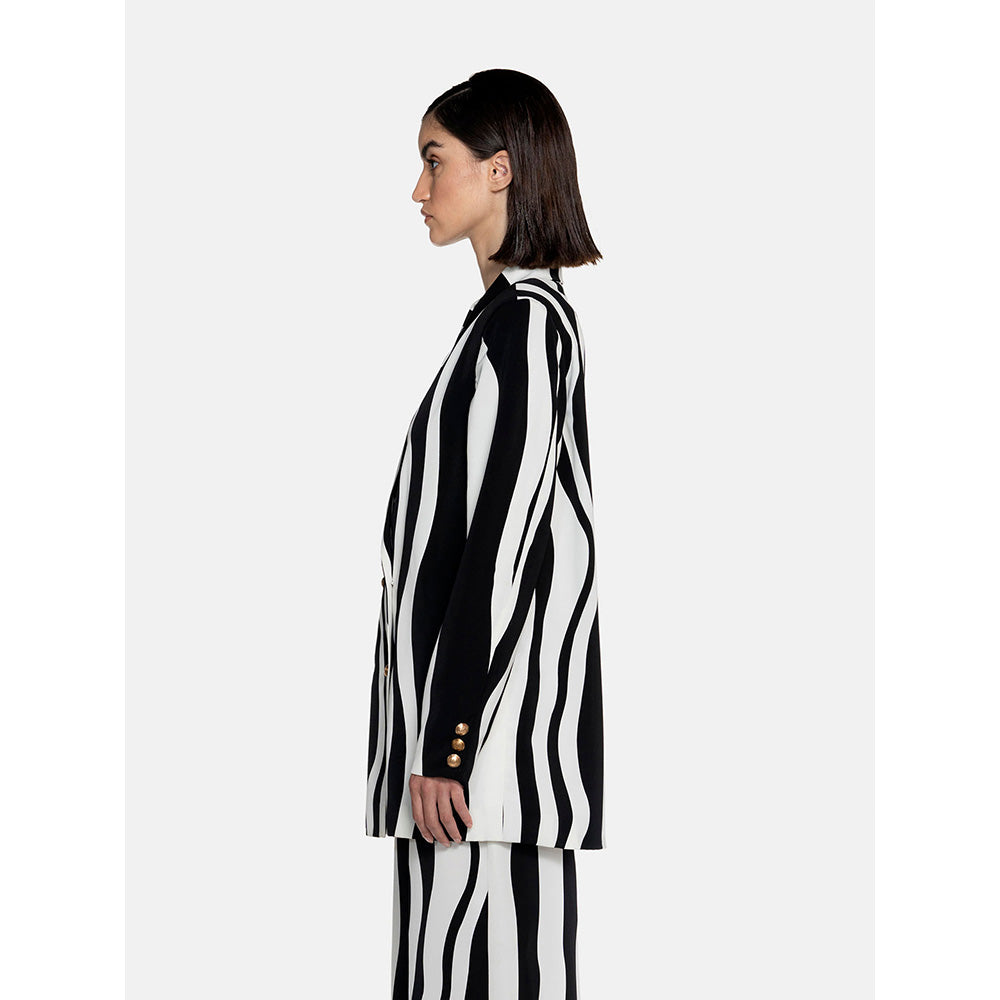 CILVR Black Double Breasted Blazer
