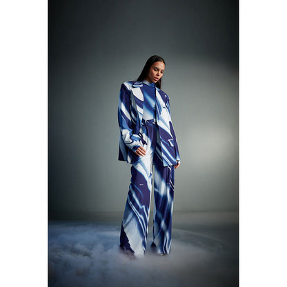 CILVR Blue Sublimation Print Blazer