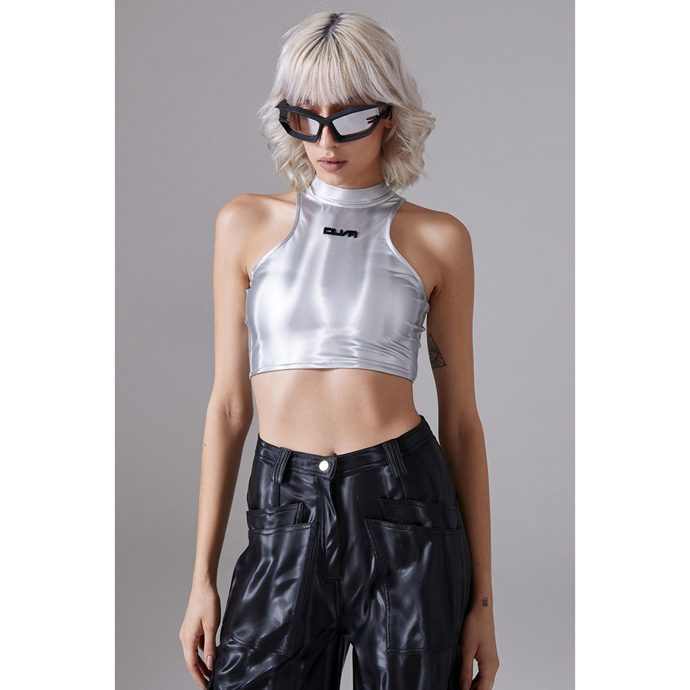 CILVR Women's Silver Stride Active Crop Top