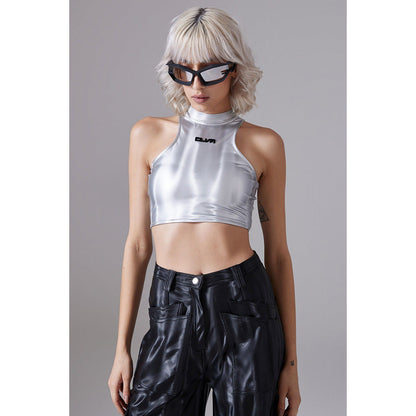 CILVR Women's Silver Stride Active Crop Top