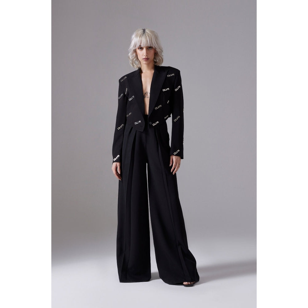 CILVR Women's Black High Waisted Tailored Pant