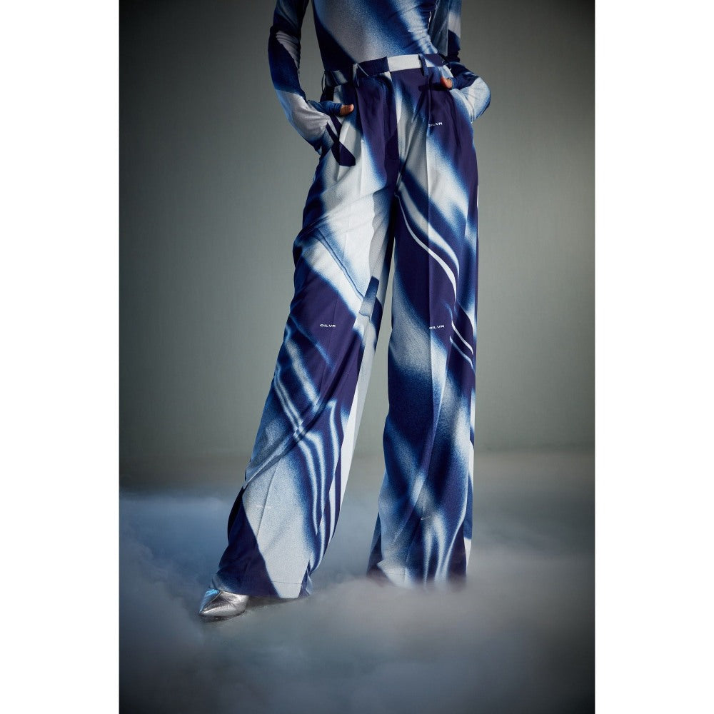 CILVR Women's Blue Sublimation Print Pant