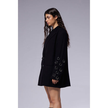 CILVR Black Septum Full Sleeve Blazer