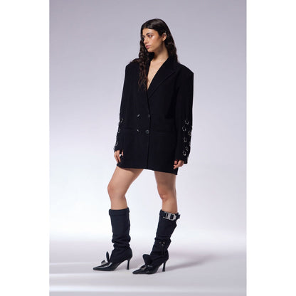 CILVR Black Septum Full Sleeve Blazer