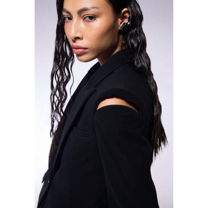 CILVR Black Metal Spine Tailored Blazer