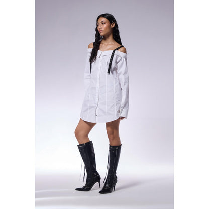 CILVR Off-Shoulder Shirt Dress