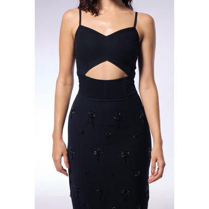 CILVR Midnight Corset Embroidered Dress