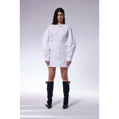 CILVR White Poplin Shirt Dress