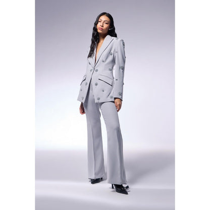 CILVR Cosmos Ash Grey Blazer and Pant (Set of 2)