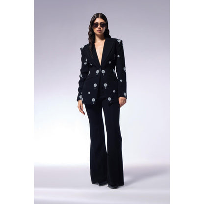 CILVR Cosmos Midnight Black Blazer and Pant (Set of 2)