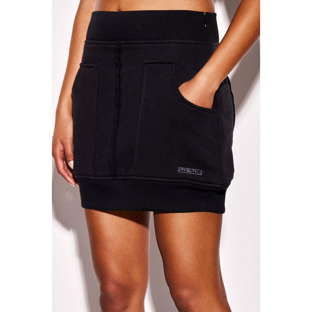 CILVR Black Fleece Skirt