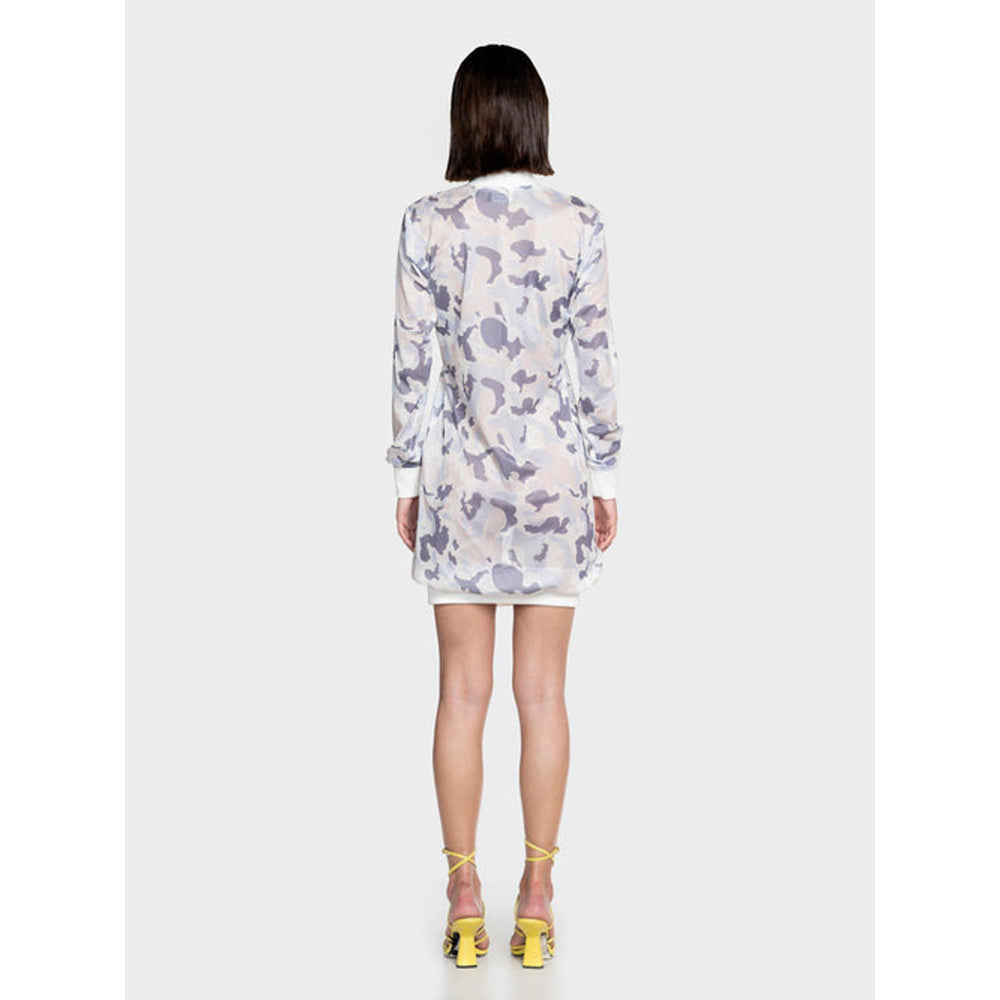 CILVR Mauve Camo Mesh Mini Dress