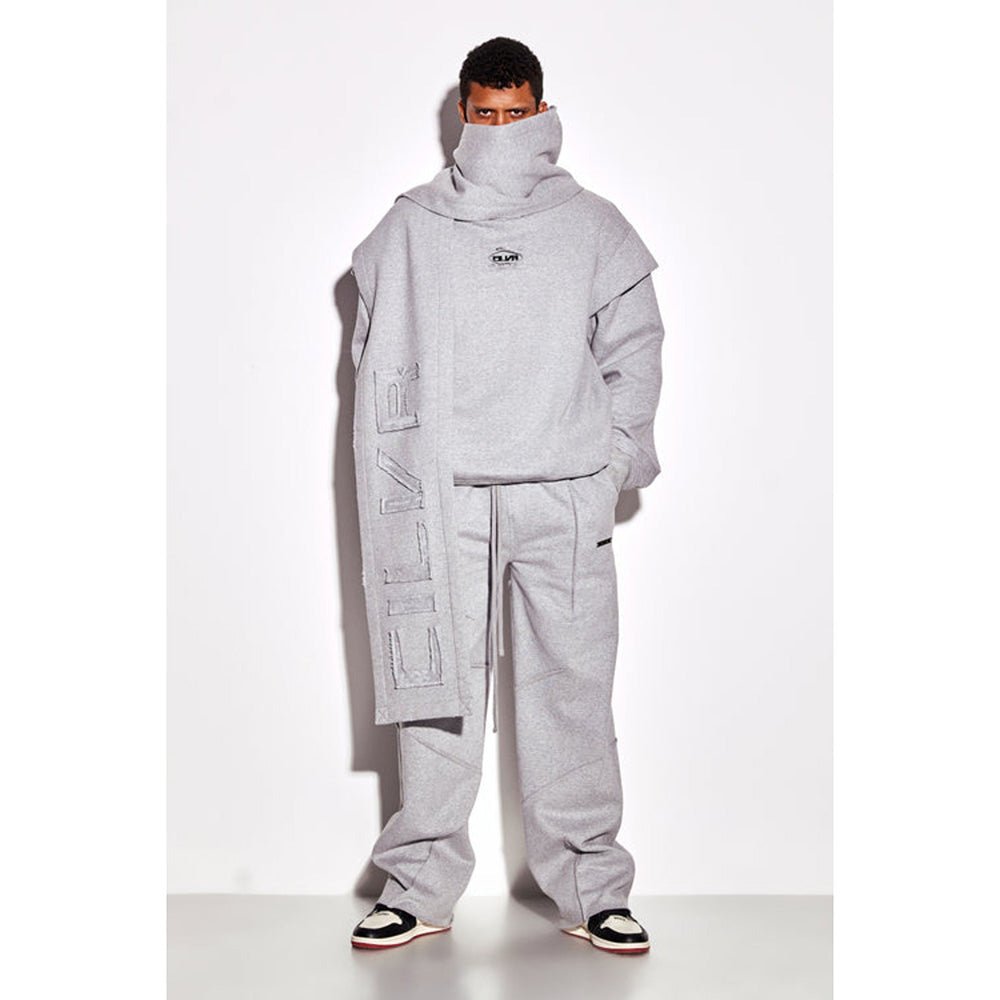 CILVR Men Pale Smoke Turtleneck Sweatshirt
