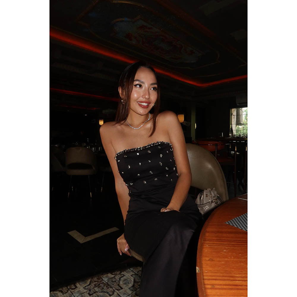 Contemponari Black After Midnight Embellished Dress