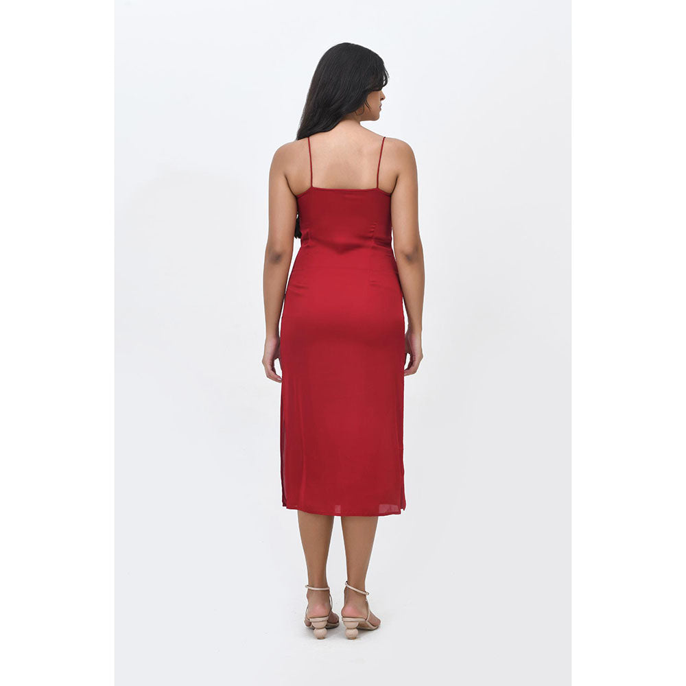 Contemponari Red Cherry On Top Midi Dress