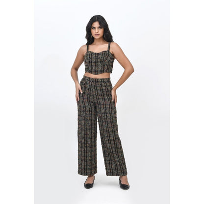 Contemponari Black Girls On Wheels Textured Co-Ord