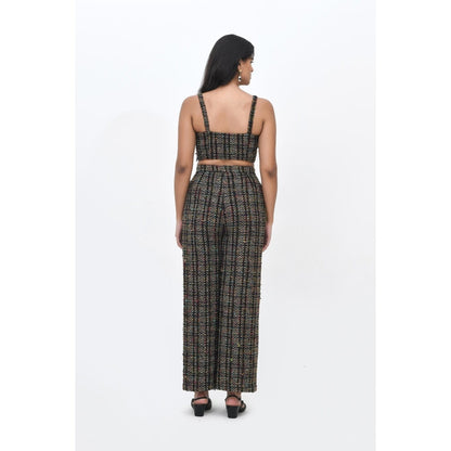 Contemponari Black Girls On Wheels Textured Co-Ord