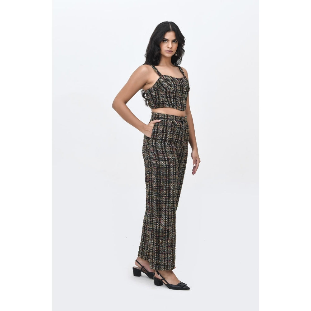 Contemponari Black Girls On Wheels Textured Co-Ord