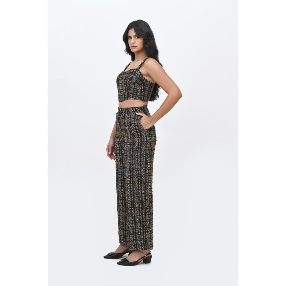 Contemponari Black Girls On Wheels Textured Co-Ord