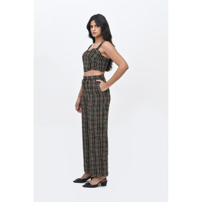 Contemponari Black Girls On Wheels Textured Co-Ord