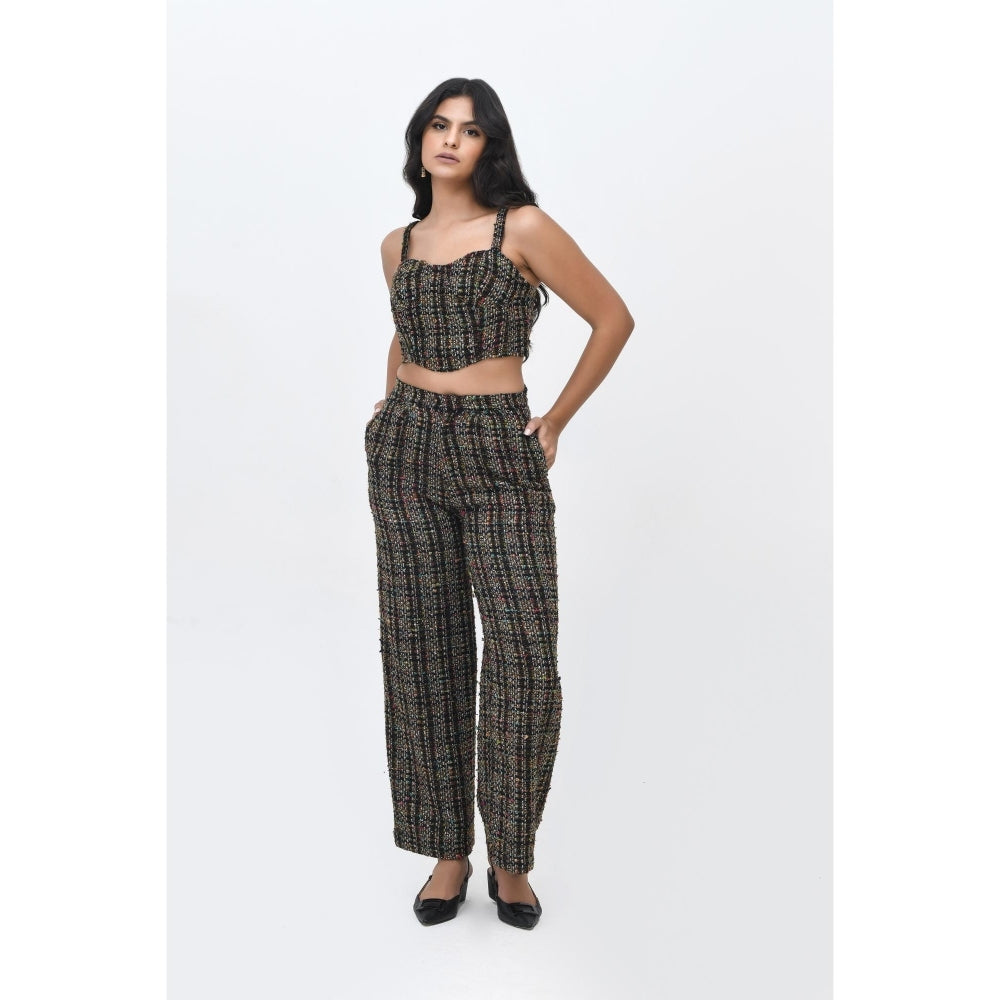 Contemponari Black Girls On Wheels Textured Co-Ord