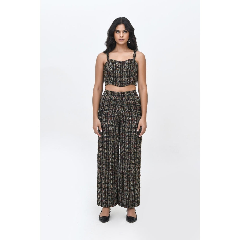 Contemponari Black Girls On Wheels Textured Co-Ord