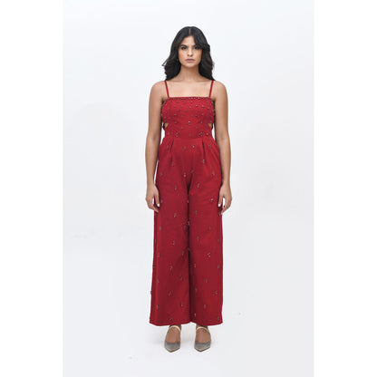 Contemponari Queen Of Hearts Embellished Jumpsuit