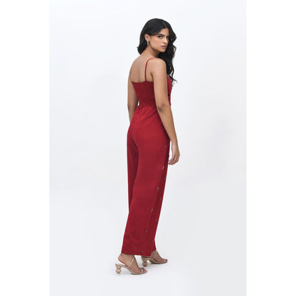 Contemponari Queen Of Hearts Embellished Jumpsuit