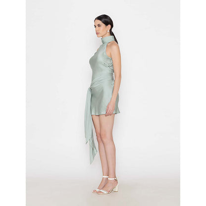 Contemponari Amina Dress with Belt - Green