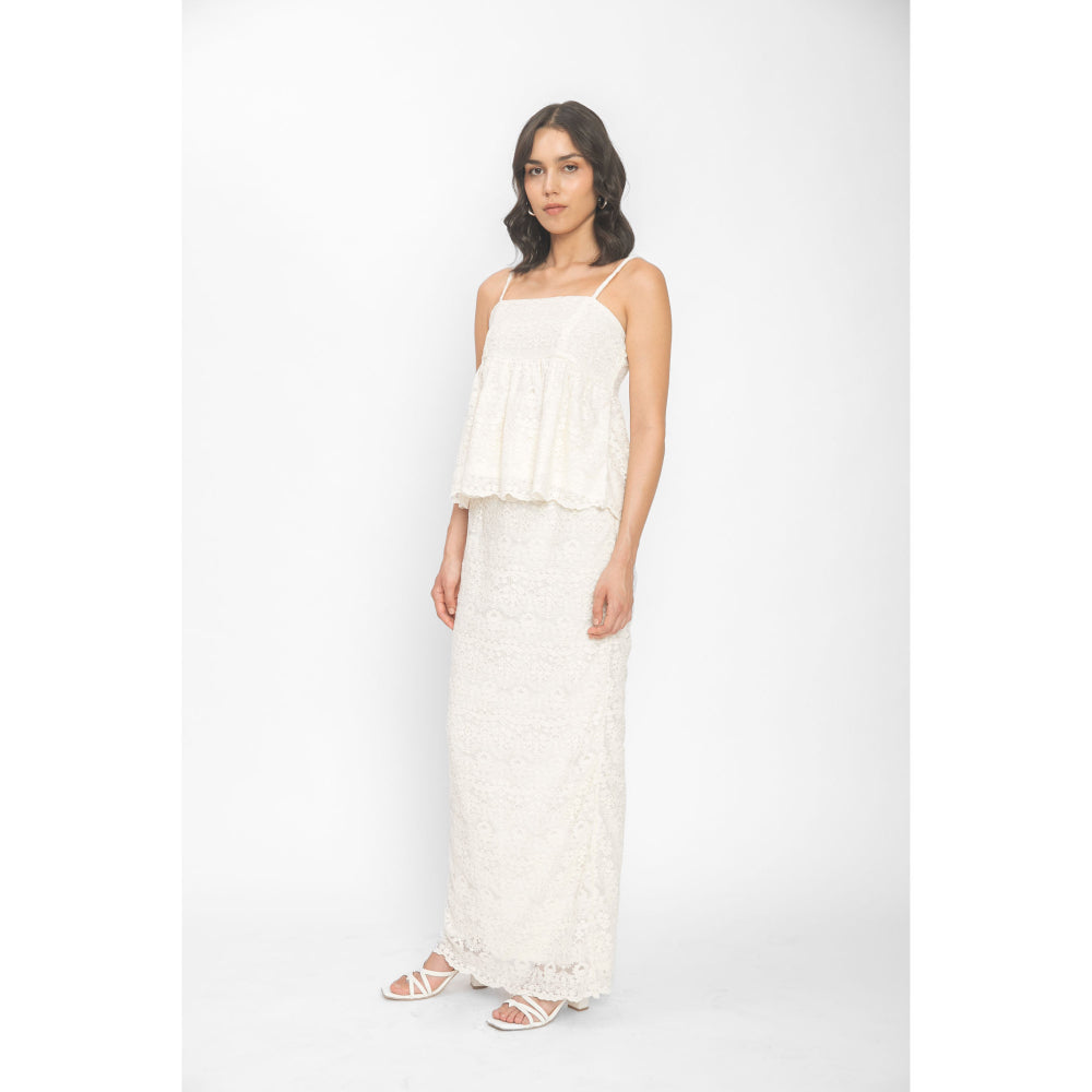 Contemponari Peccato Dolce White Co-Ord (Set of 2)