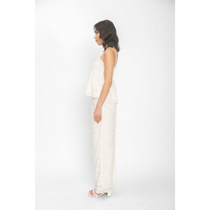 Contemponari Peccato Dolce White Co-Ord (Set of 2)