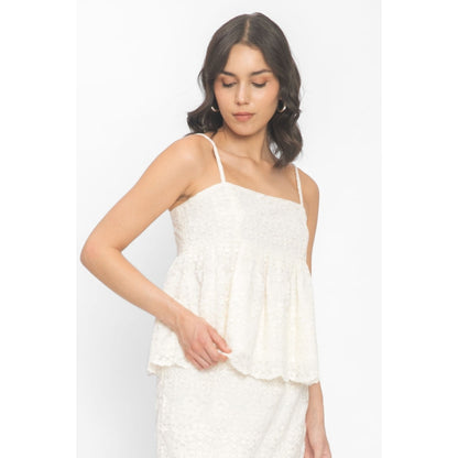 Contemponari Peccato Dolce White Co-Ord (Set of 2)