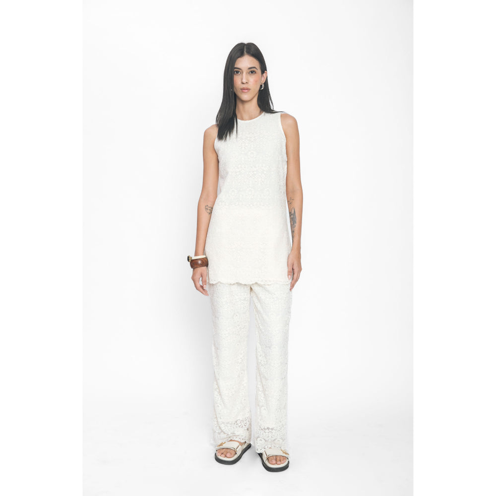 Contemponari Luna White Co-Ord (Set of 2)
