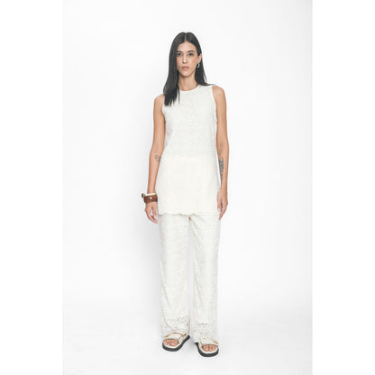 Contemponari Luna White Co-Ord (Set of 2)