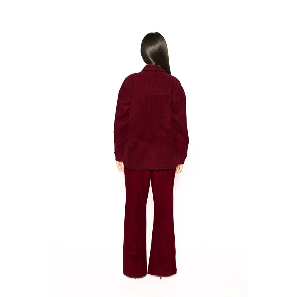 Contemponari Wine Olympus Solid Co-Ord Set