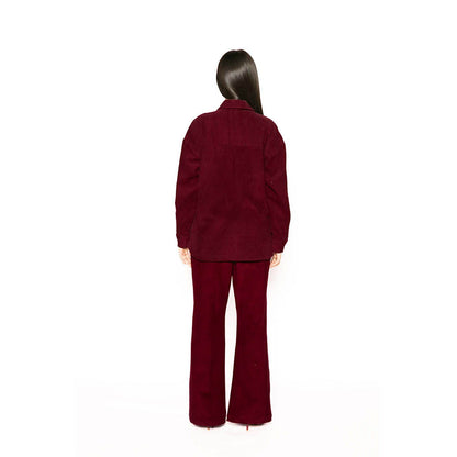 Contemponari Wine Olympus Solid Co-Ord Set