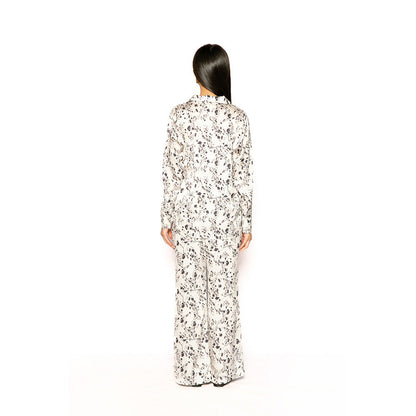 Contemponari Women Lycra Printed White Co-Ord Set