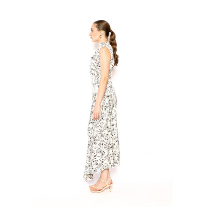 Contemponari Women Lycra Printed White Co-Ord Set