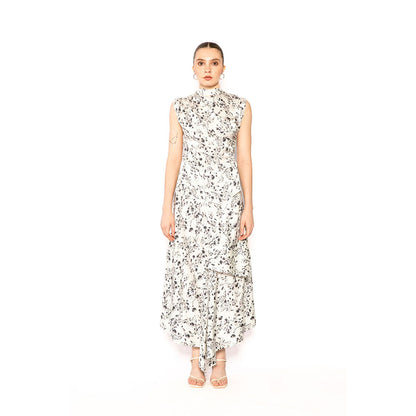 Contemponari Women Lycra Printed White Top