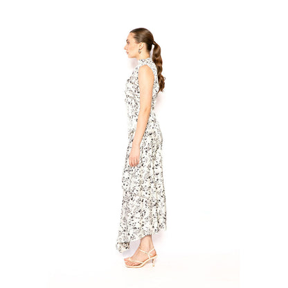 Contemponari Women Lycra Printed White Top